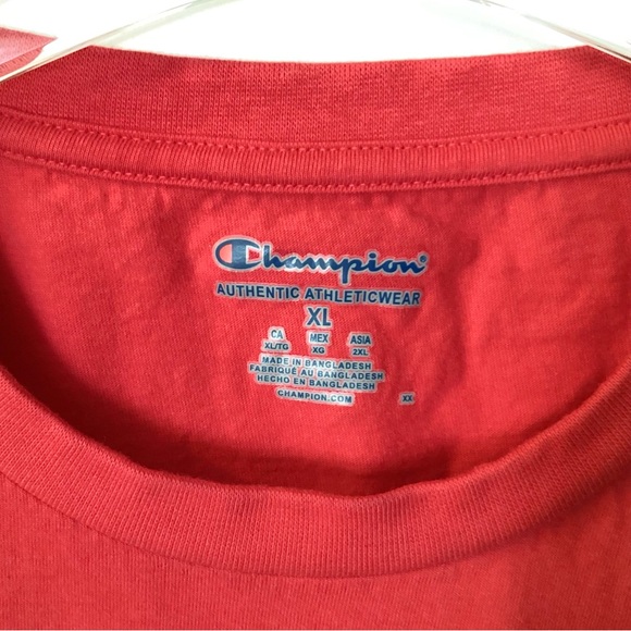 Champion Embroidered Texas Tech Red Raiders Short Sleeve T-Shirt - Red - XL - Picture 4 of 5